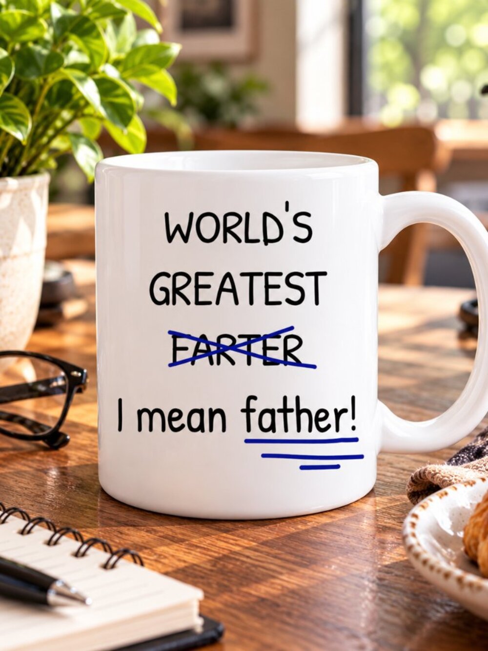 Worlds Greatest Farter I Mean Father Mug, Funny Dad Mug, Birthday Gift for Dad
